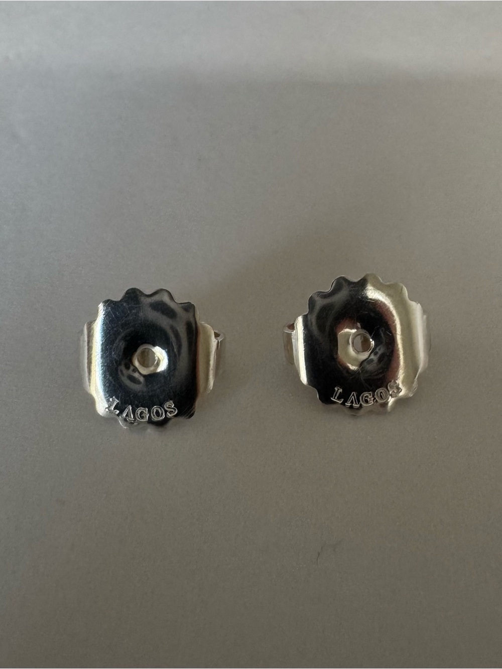 LAGOS Signature Double Oval Caviar Beaded Drop Earrings 925 Sterling Silver - Picture 7 of 9